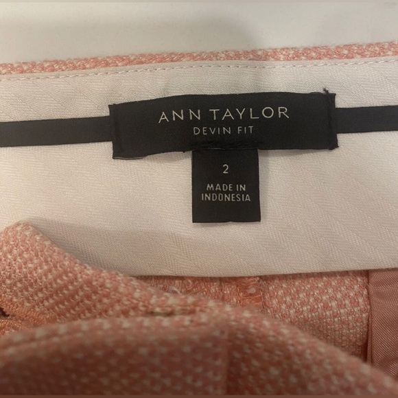 Ann Taylor Devin Fit ankle pants, pink, 2, like new - Picture 8 of 10
